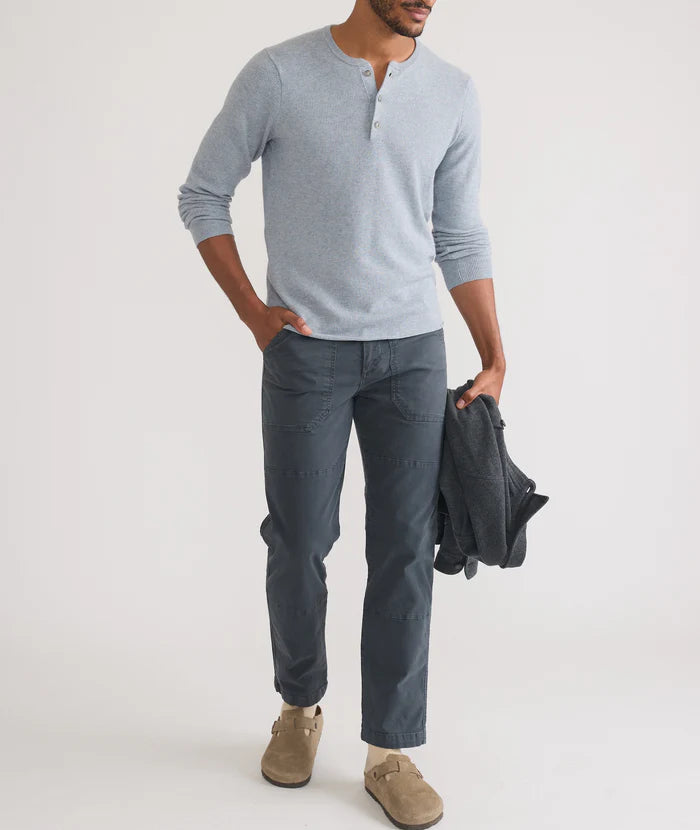 Sweater Henley In Misty Heather