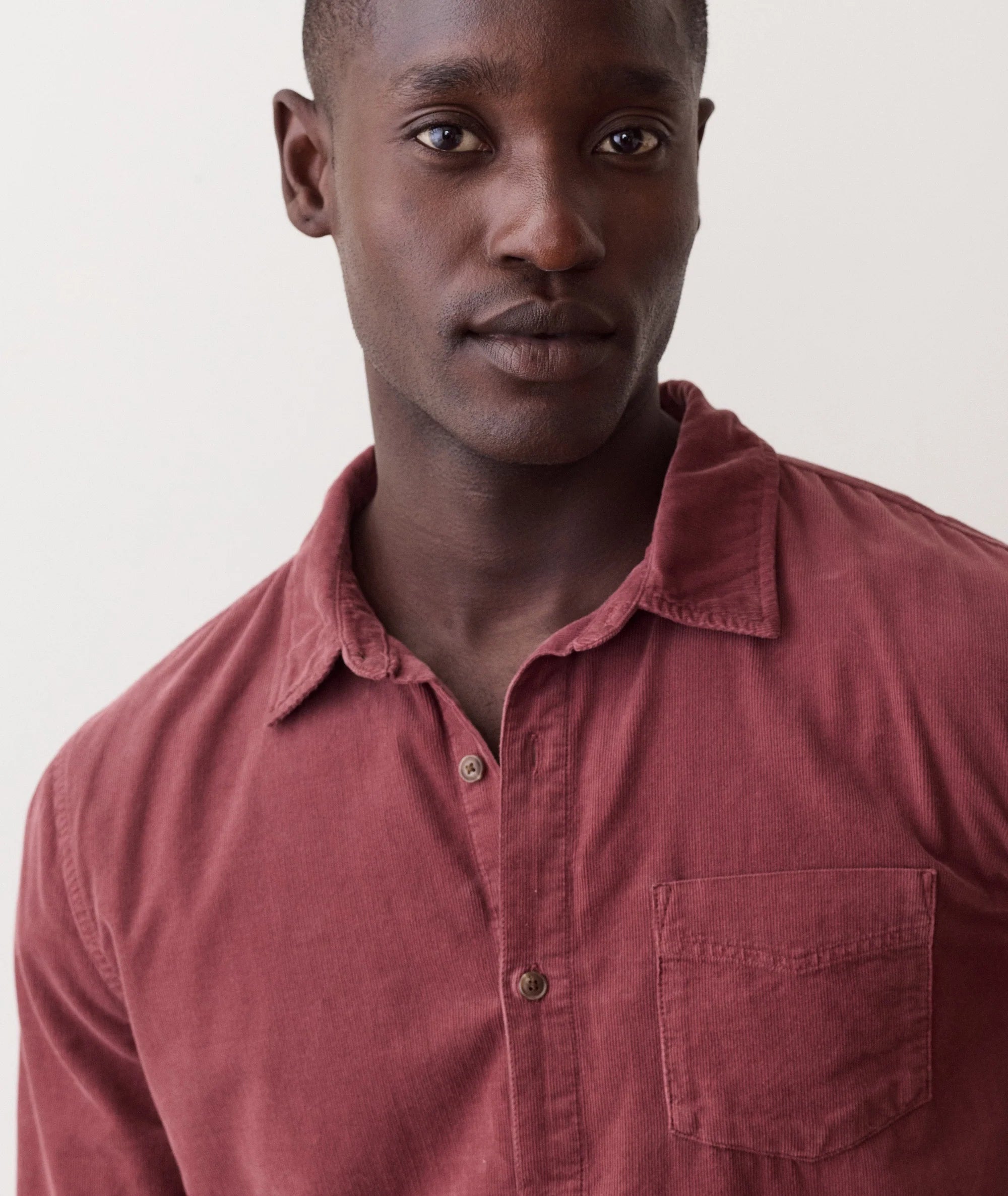 Lightweight Corduroy Shirt in Auburn
