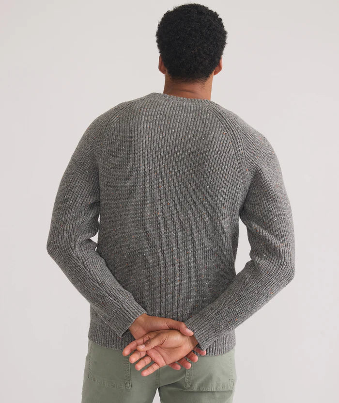 Coleman Inverness Crewneck Sweater in Mid Grey