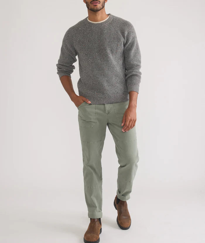 Coleman Inverness Crewneck Sweater in Mid Grey