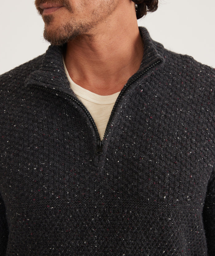 Phillip Sweater Quarter Zip in Blackwater