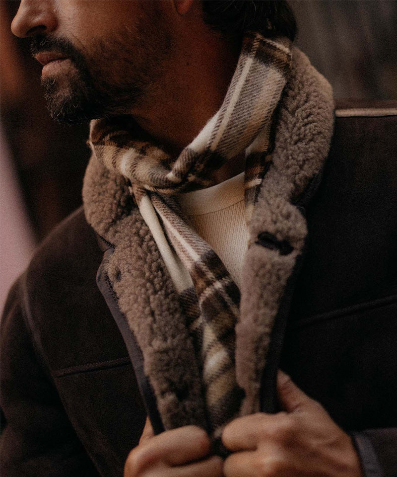 The Fireside Scarf in Butterscotch Plaid