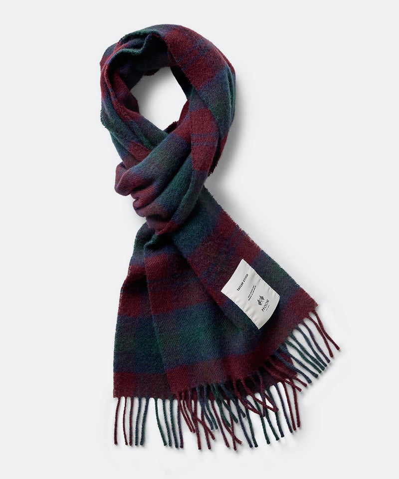 The Fireside Scarf in Currant Plaid