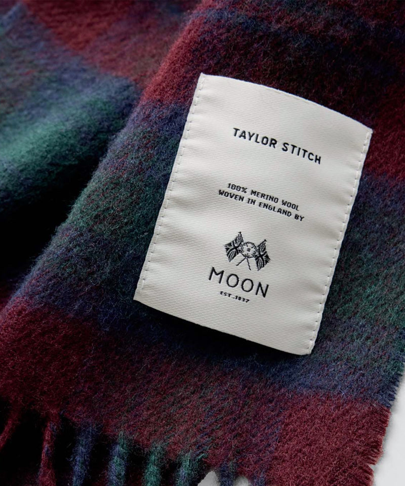 The Fireside Scarf in Currant Plaid