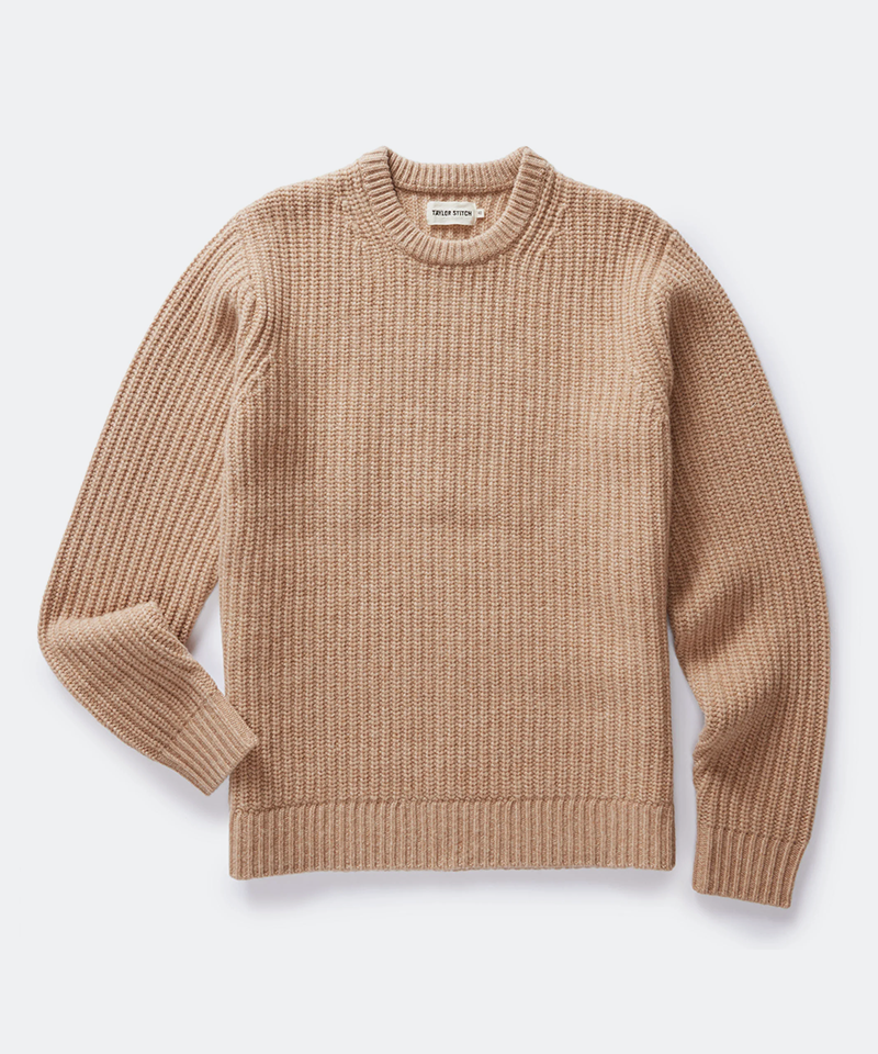The Fisherman Sweater in Camel