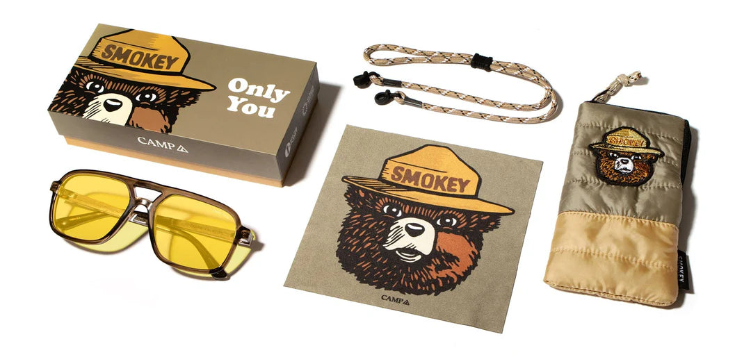 Glacier Camp Sunglasses in Moss Smokey Bear