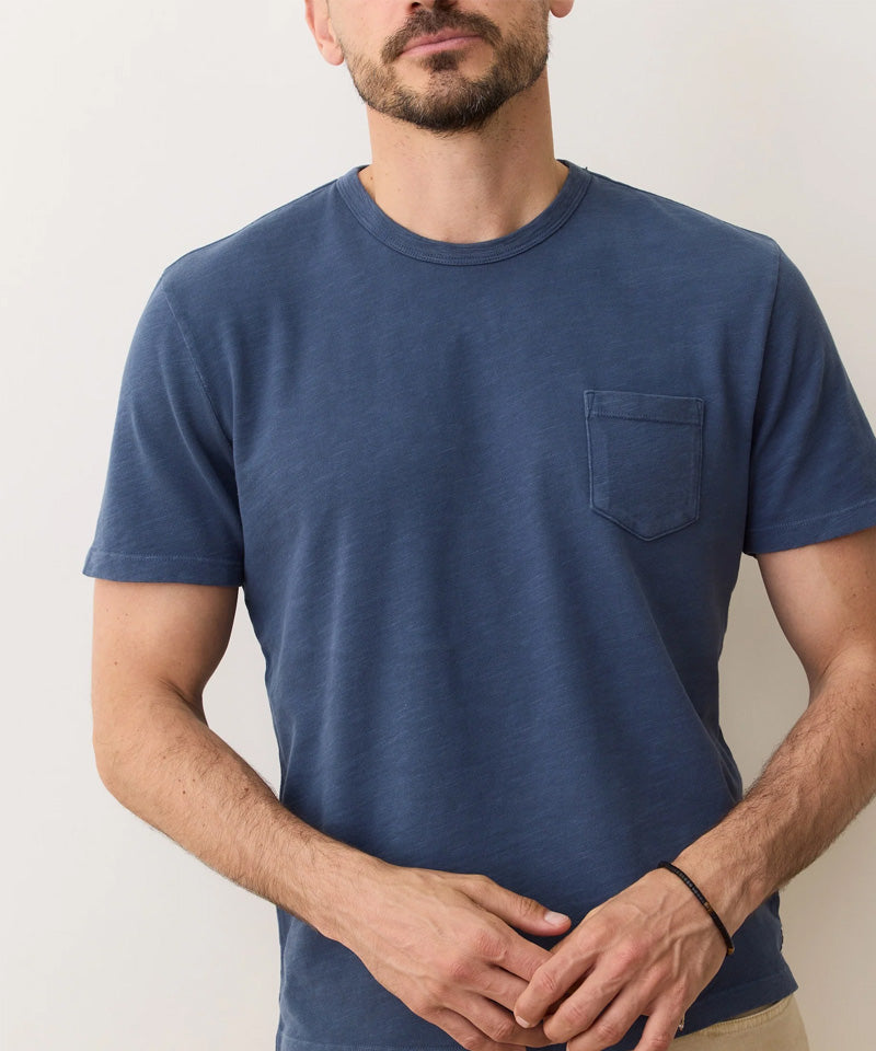 Vintage Heavy Slub Pocket Tee in Orion Blue