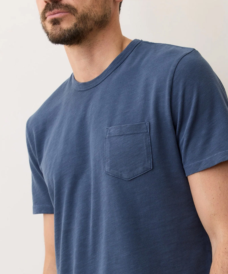 Vintage Heavy Slub Pocket Tee in Orion Blue