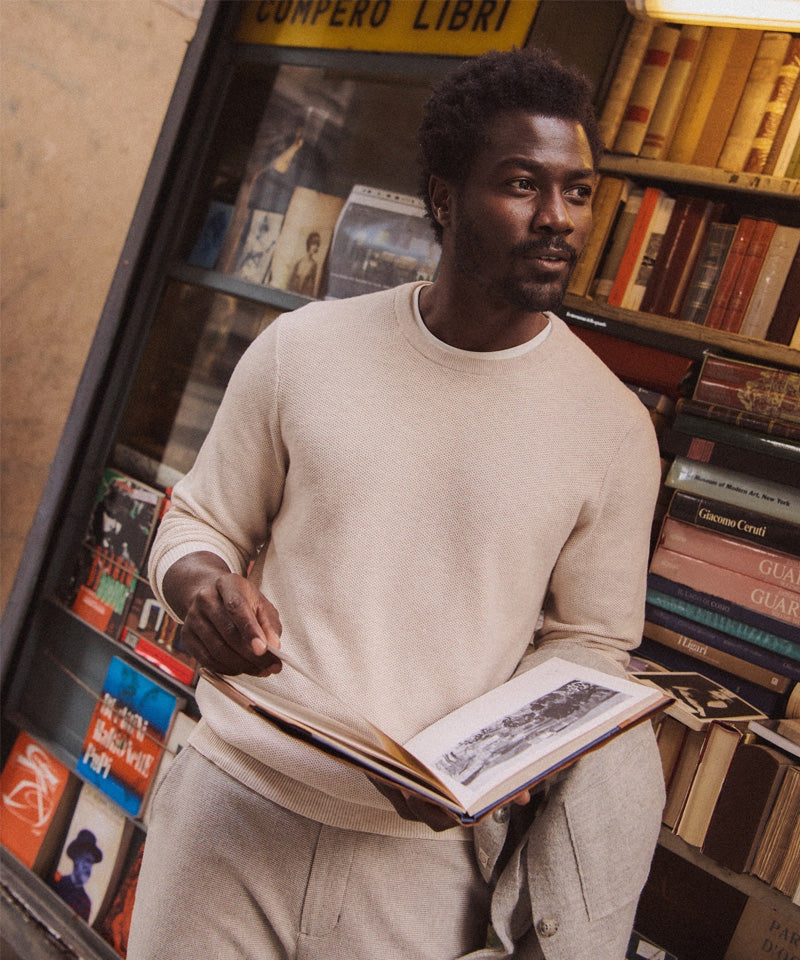 Inverness Crew Sweater in Oatmeal