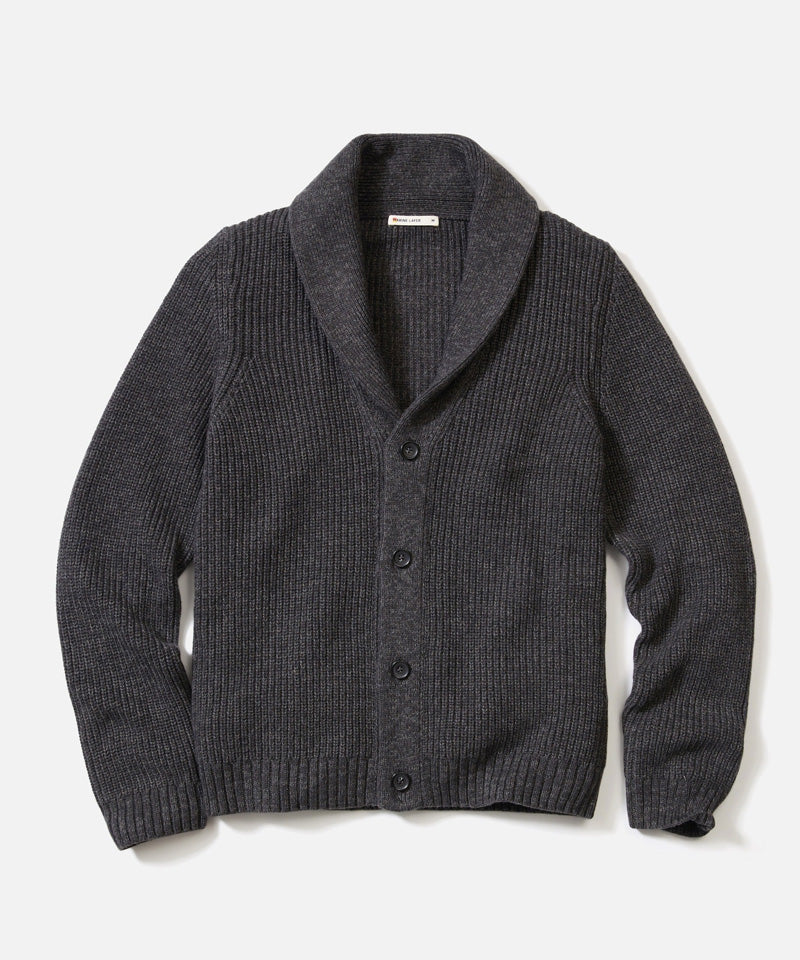 Inverness Sweater Cardigan in Charcoal