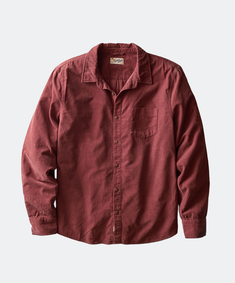 Lightweight Corduroy Shirt in Auburn