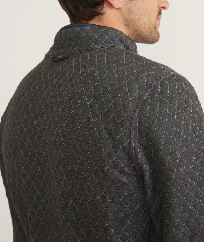 Corbet Reversible Pullover in Light Blue/Charcoal