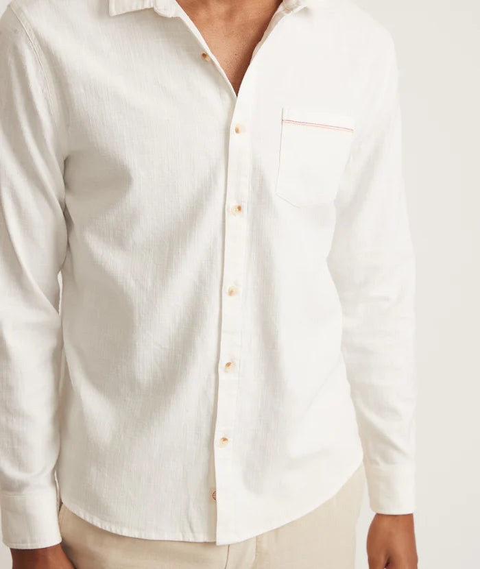 Stretch Selvage Shirt in Natural