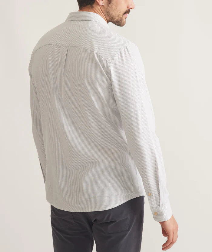 California Oxford Shirt in Grey Stripe