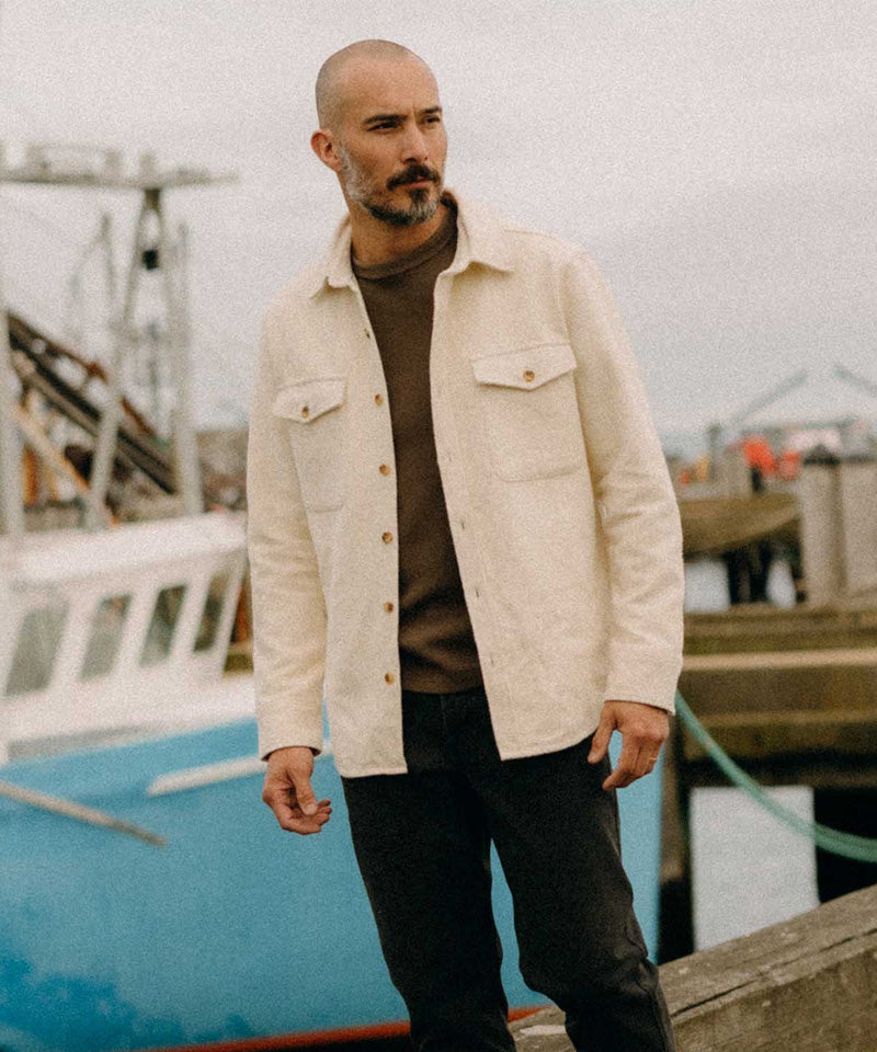 The Maritime Shirt Jacket in Vintage White