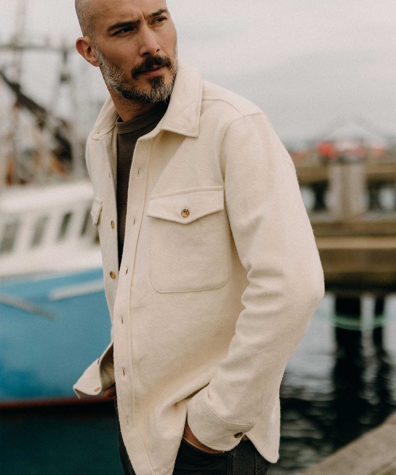 The Maritime Shirt Jacket in Vintage White