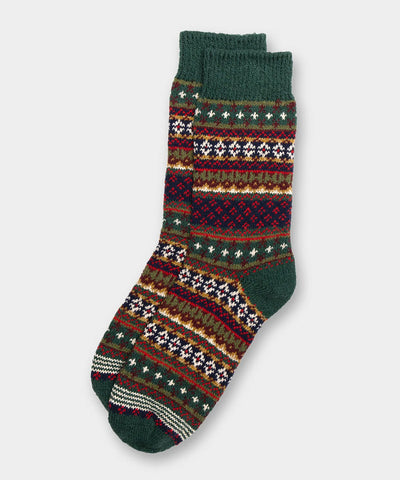 Cotton Fair Isle Socks