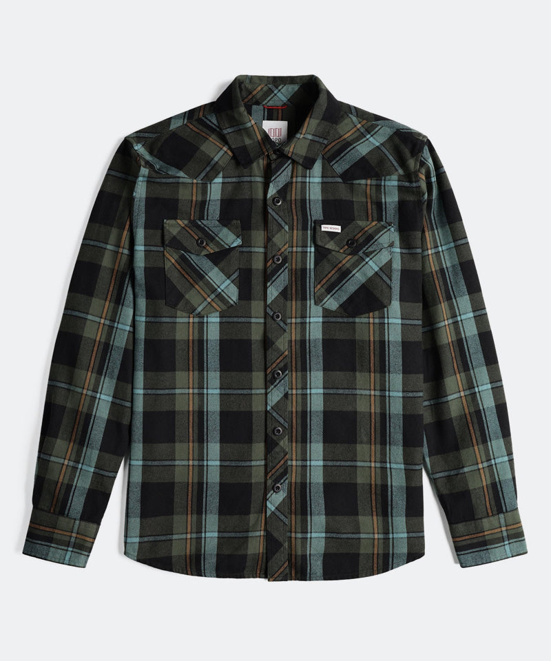 Mountain Shirt in Olive Multi Plaid