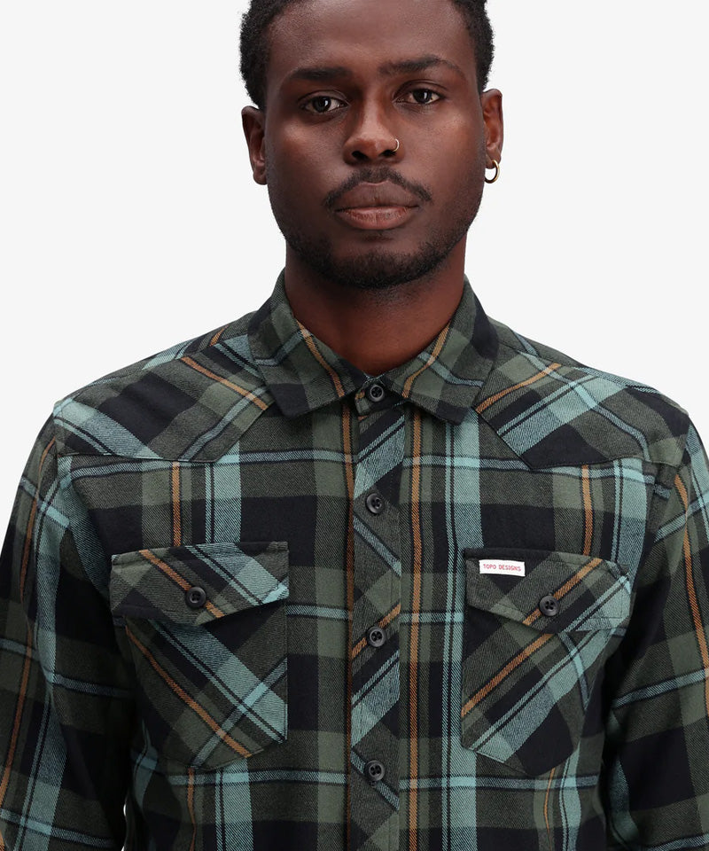 Mountain Shirt in Olive Multi Plaid