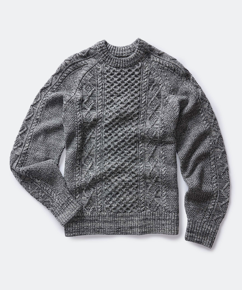 The Orr Sweater in Marled Coal Merino