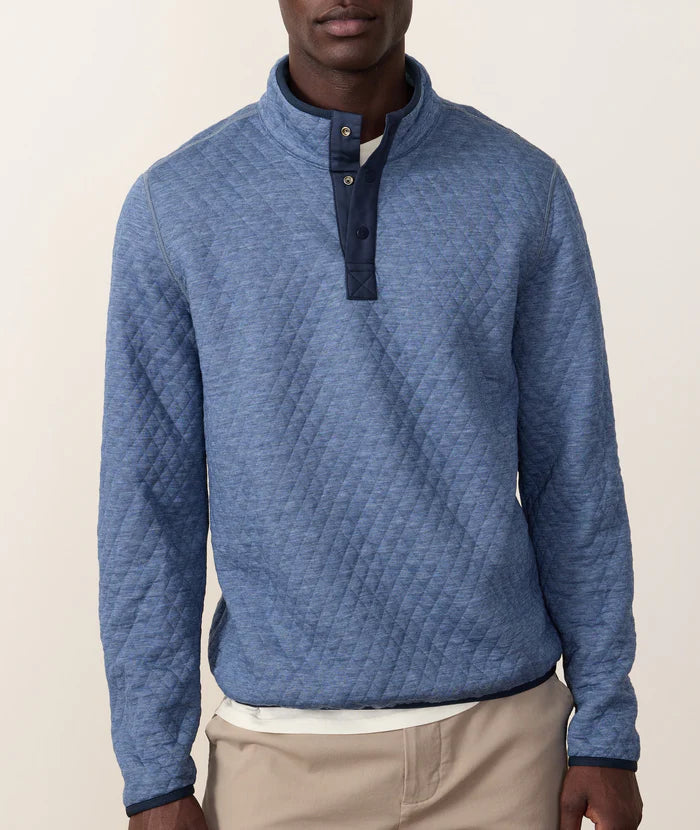 Corbet Reversible Pullover in Slate/Faded Navy