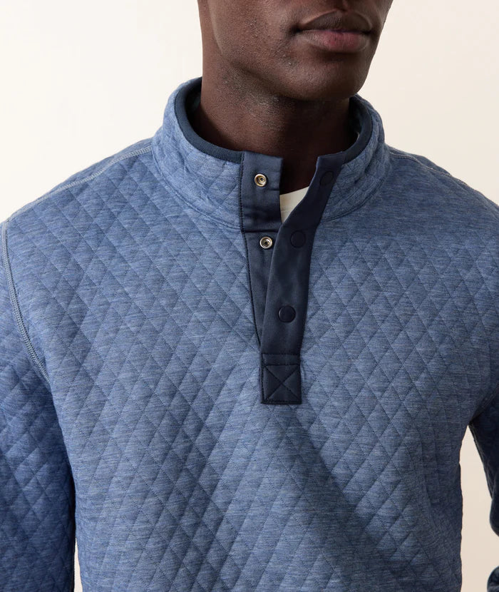 Corbet Reversible Pullover in Slate/Faded Navy