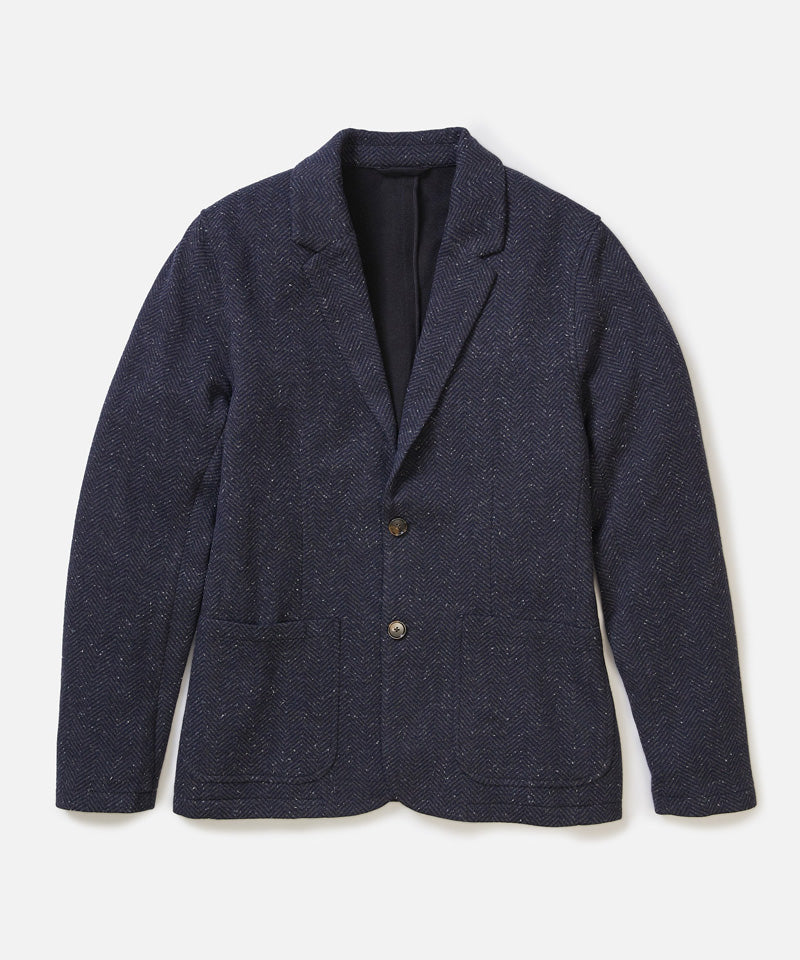 Pacifica Stretch Twill Blazer in Dark Herringbone