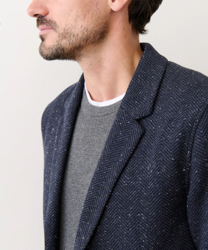 Pacifica Stretch Twill Blazer in Dark Herringbone