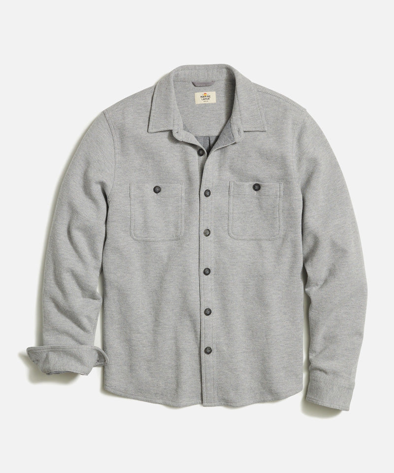 Pacifica Stretch Twill Overshirt in Grey