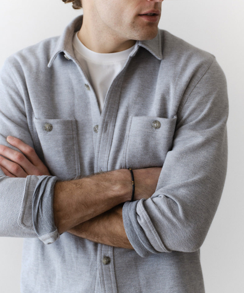 Pacifica Stretch Twill Overshirt in Grey