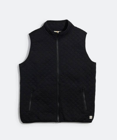 Corbet Full Zip Vest in Black Heather