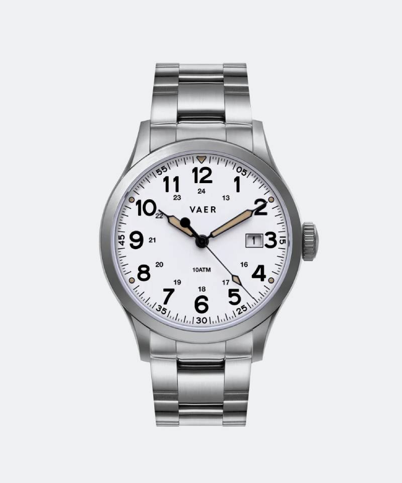 S5 Calendar Field Watch in White