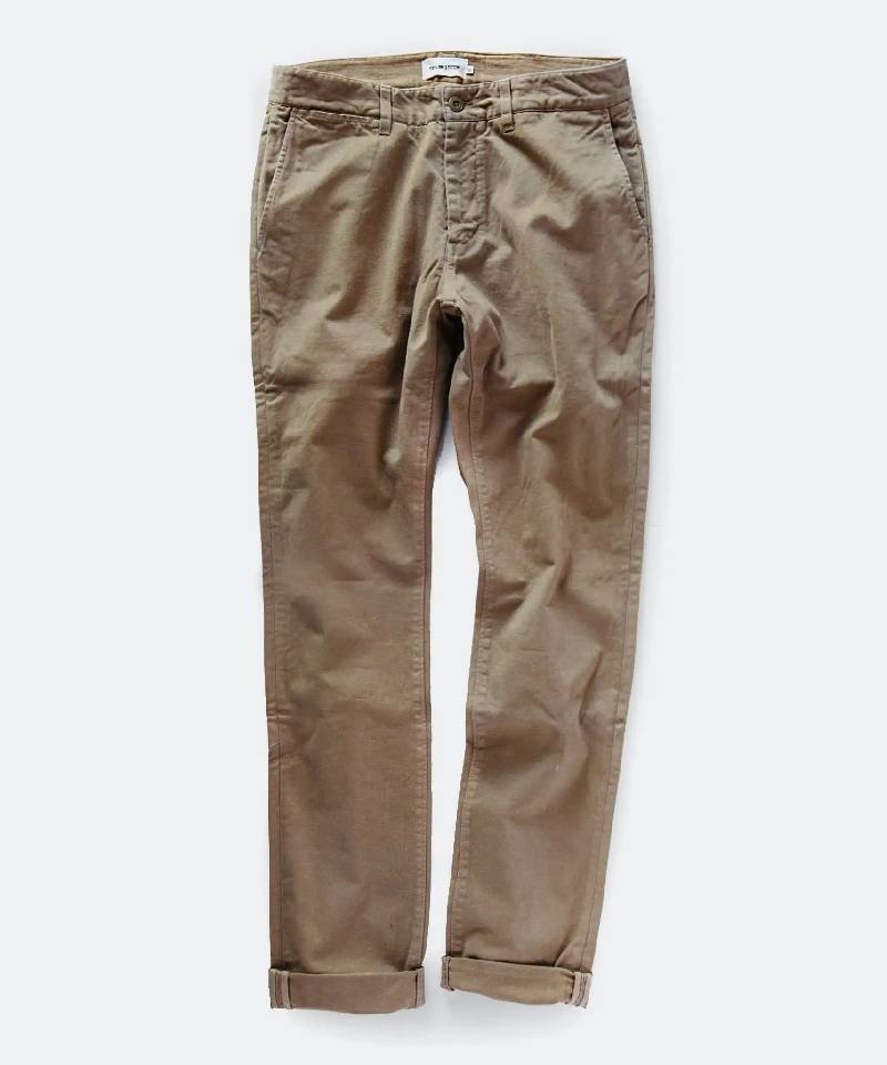 The Slim Foundation Pant in Organic Khaki