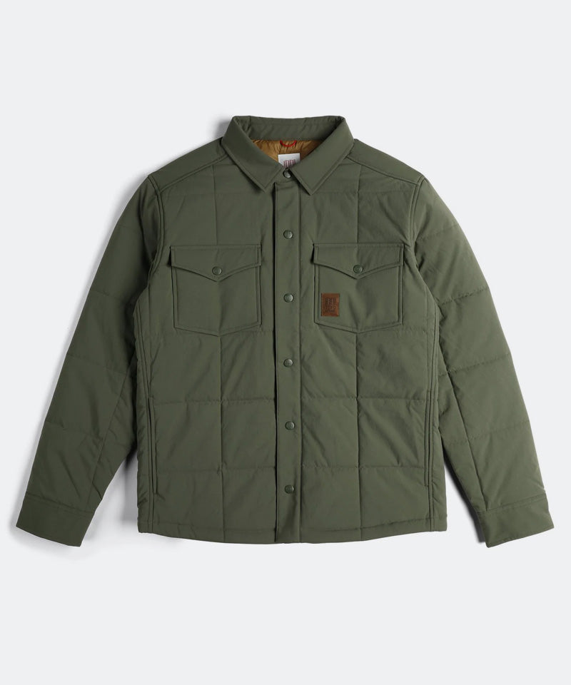 Puffer Shirt Jacket in Beetle