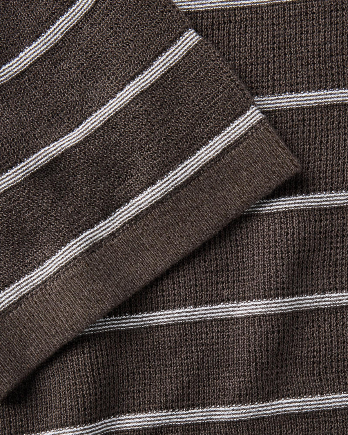 The Brody Sweater Tee in Espresso Stripe