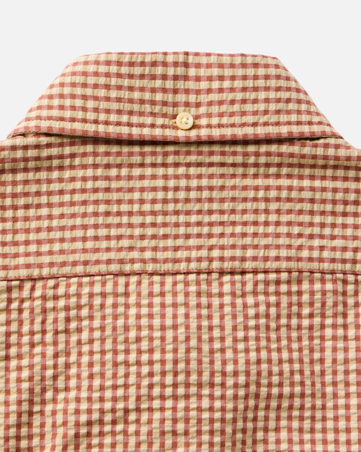 The Short Sleeve Jack in Brick Check Seersucker