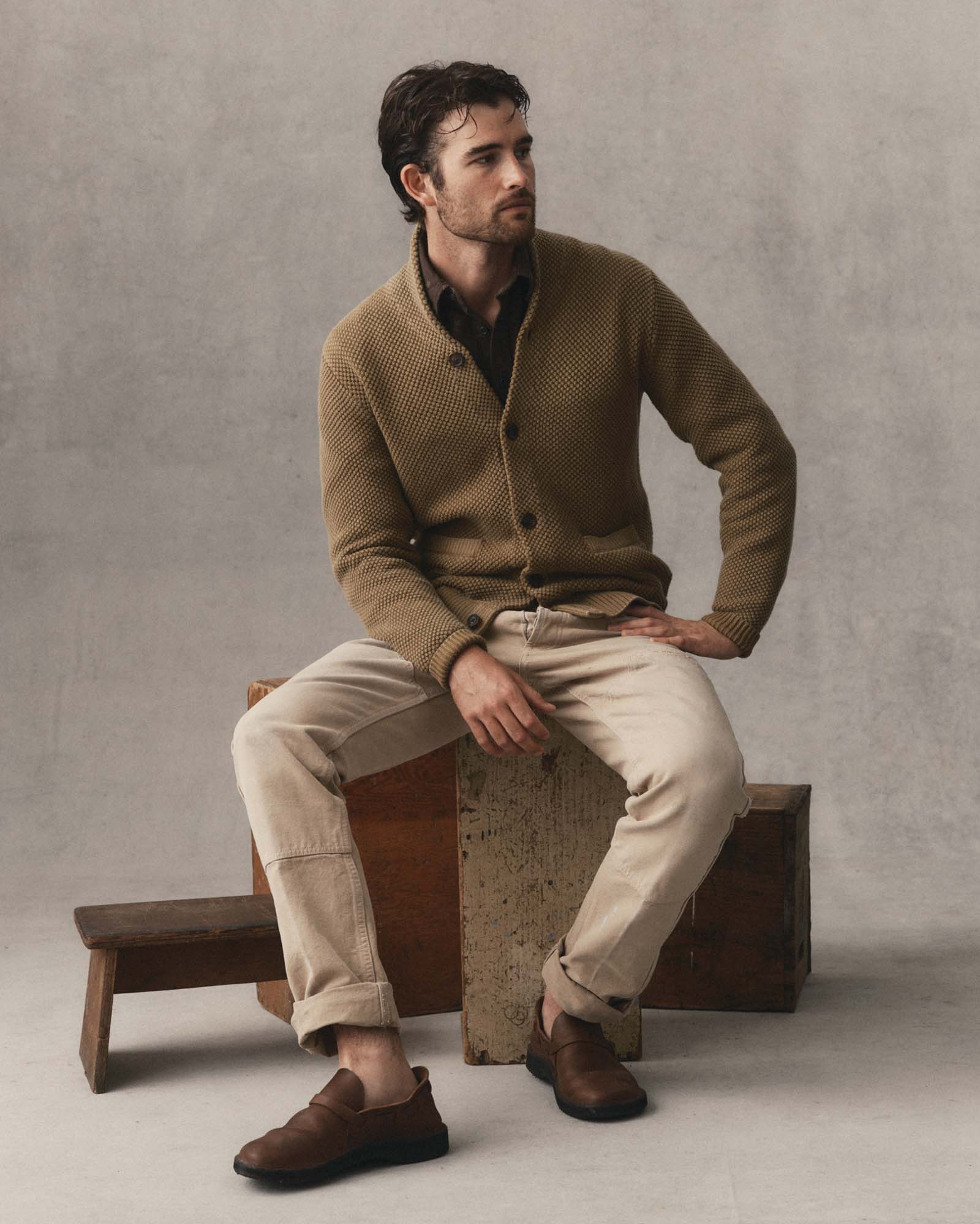 The Crawford Sweater in Bay Leaf