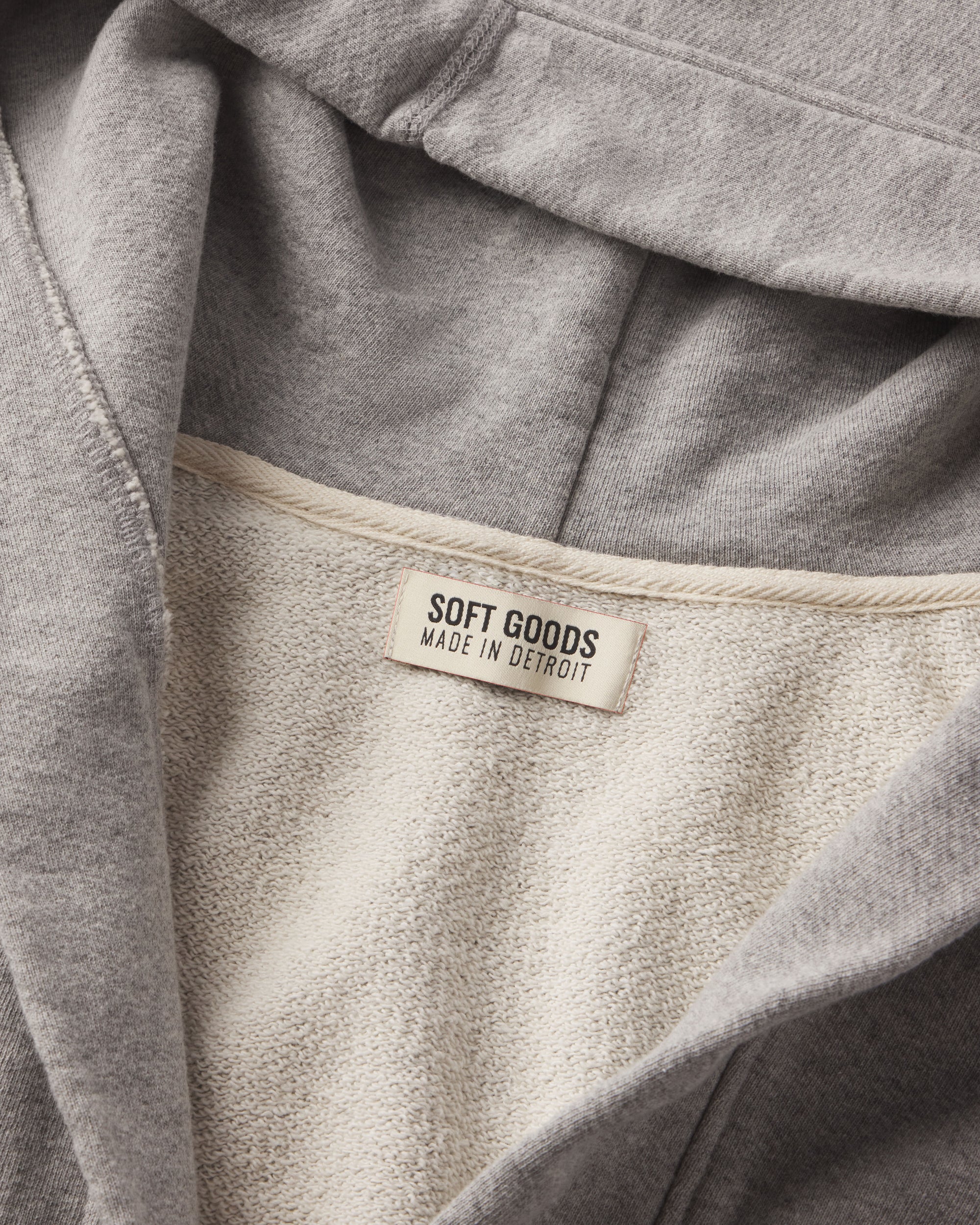 The French Terry Hooded Robe in Heather Gray