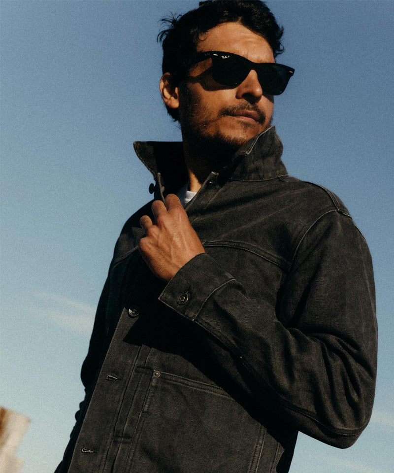 The Ryder Jacket in Coal Chipped Canvas