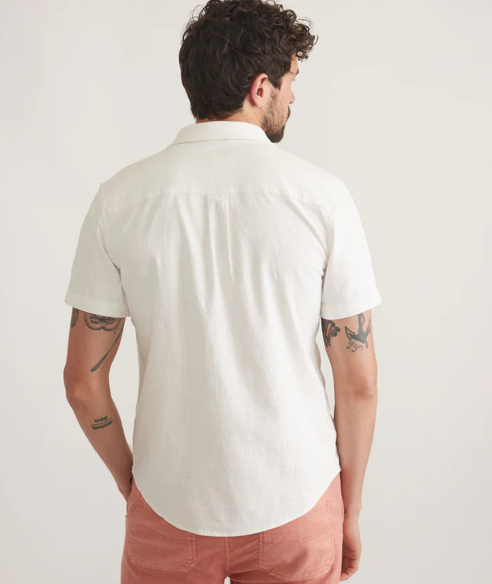 Classic Stretch Selvage Short Sleeve Shirt in Natural