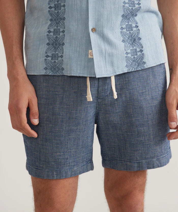 Saturday Beach Short in Navy Texture