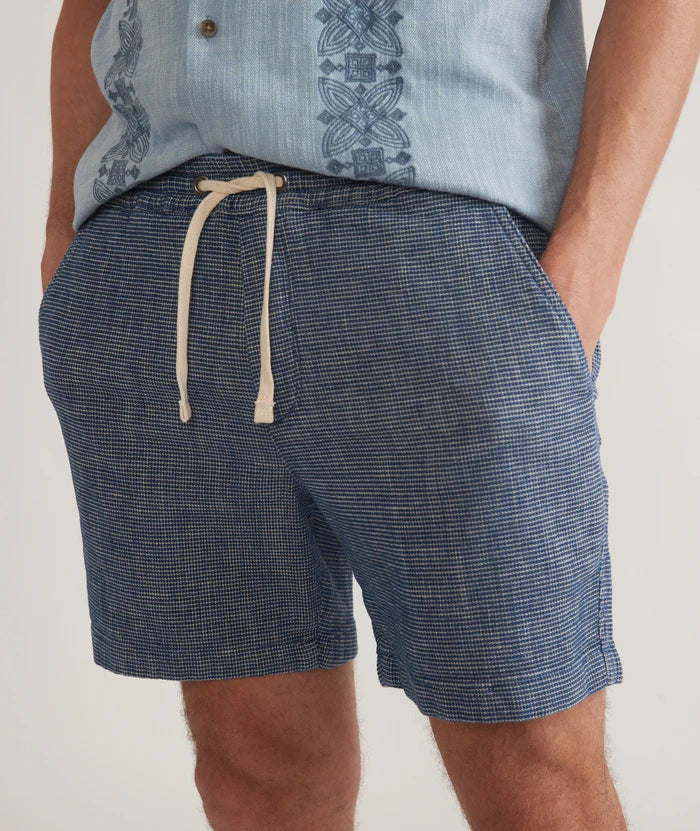 Saturday Beach Short in Navy Texture