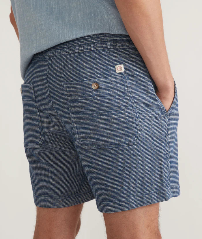 Saturday Beach Short in Navy Texture