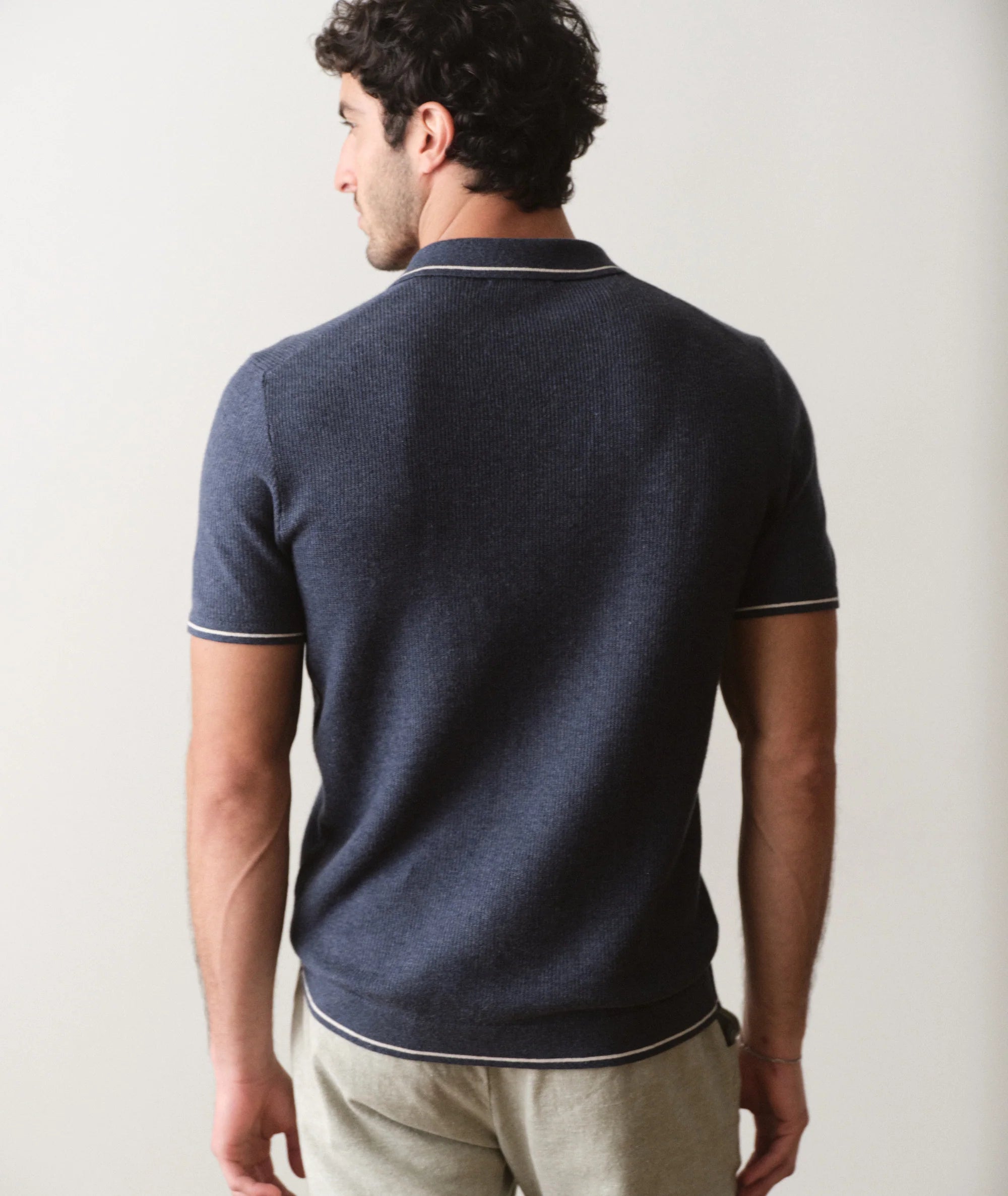 Liam Sweater Polo in Dark Indigo
