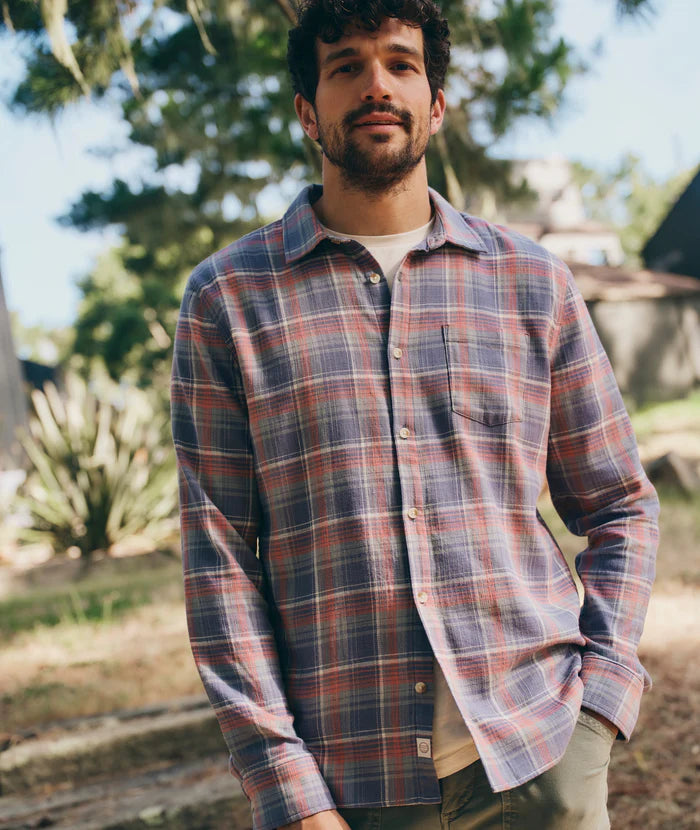 Classic Stretch Selvage Long Sleeve Shirt in Multi Plaid