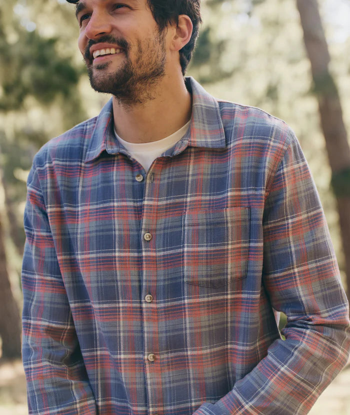 Classic Stretch Selvage Long Sleeve Shirt in Multi Plaid