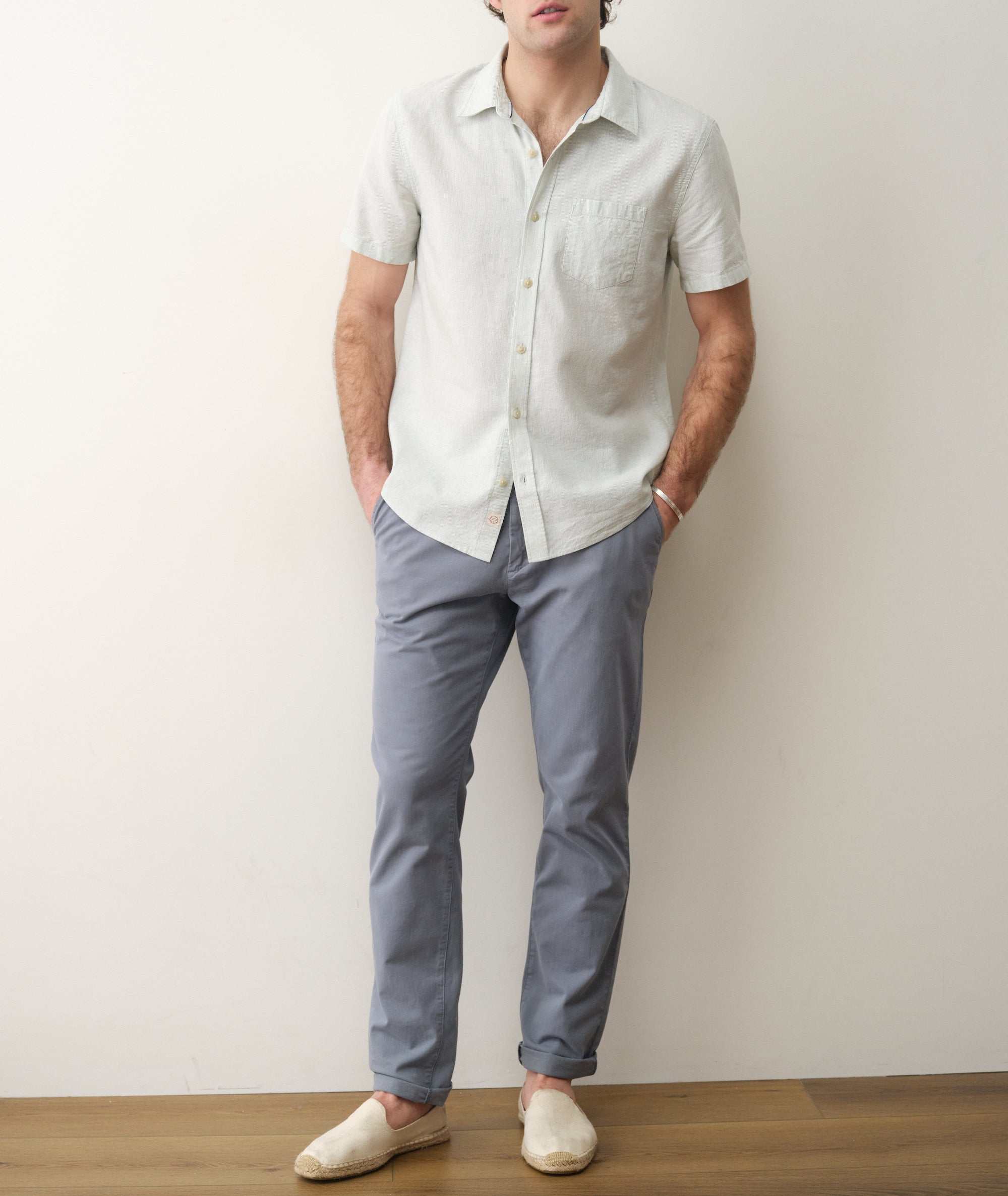 Better-Than-Linen Shirt in Iceberg Stripe