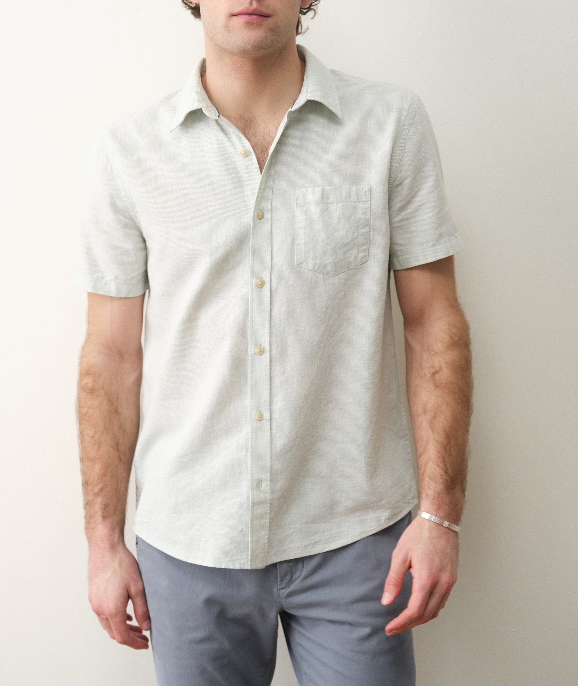 Better-Than-Linen Shirt in Iceberg Stripe