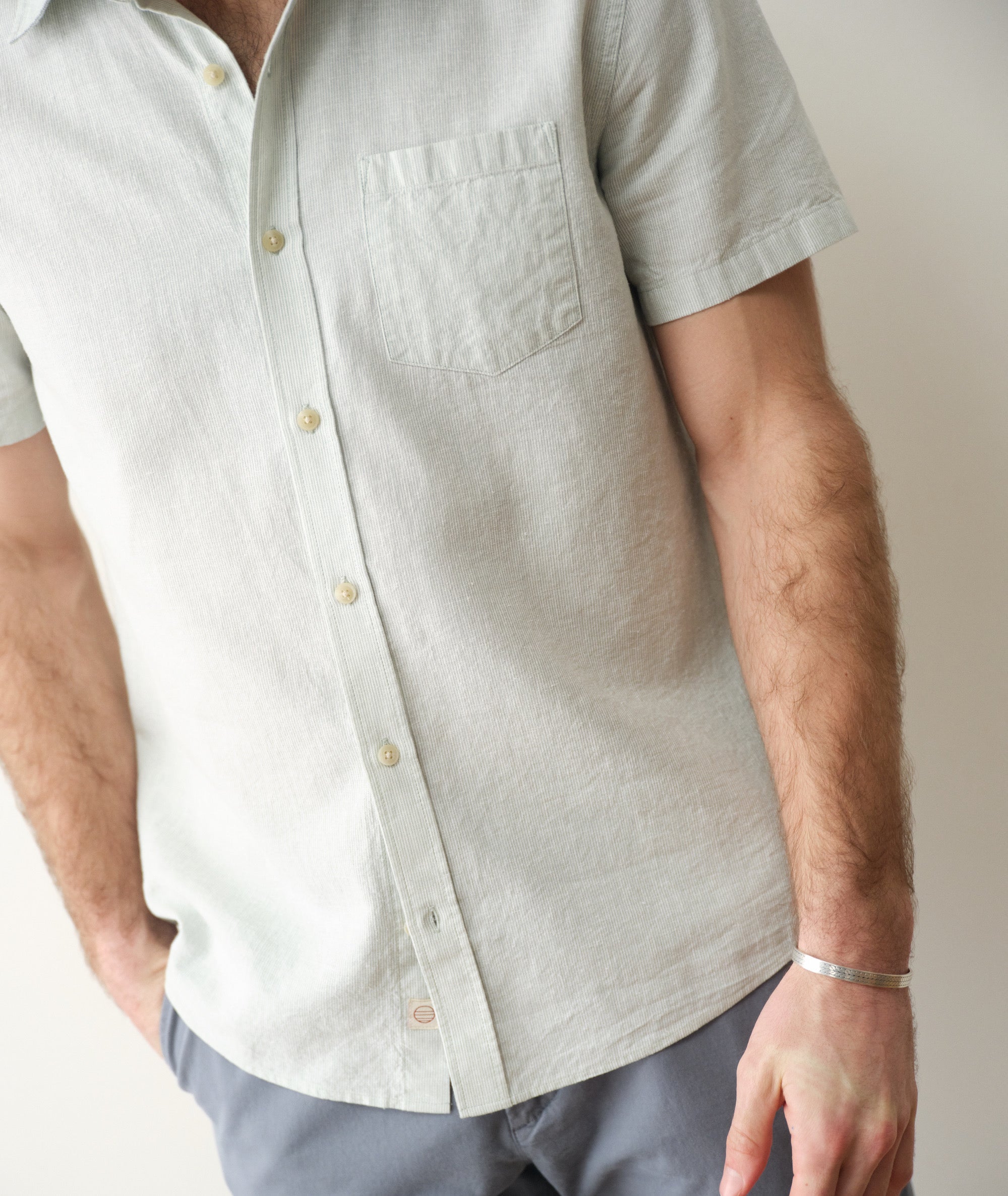 Better-Than-Linen Shirt in Iceberg Stripe