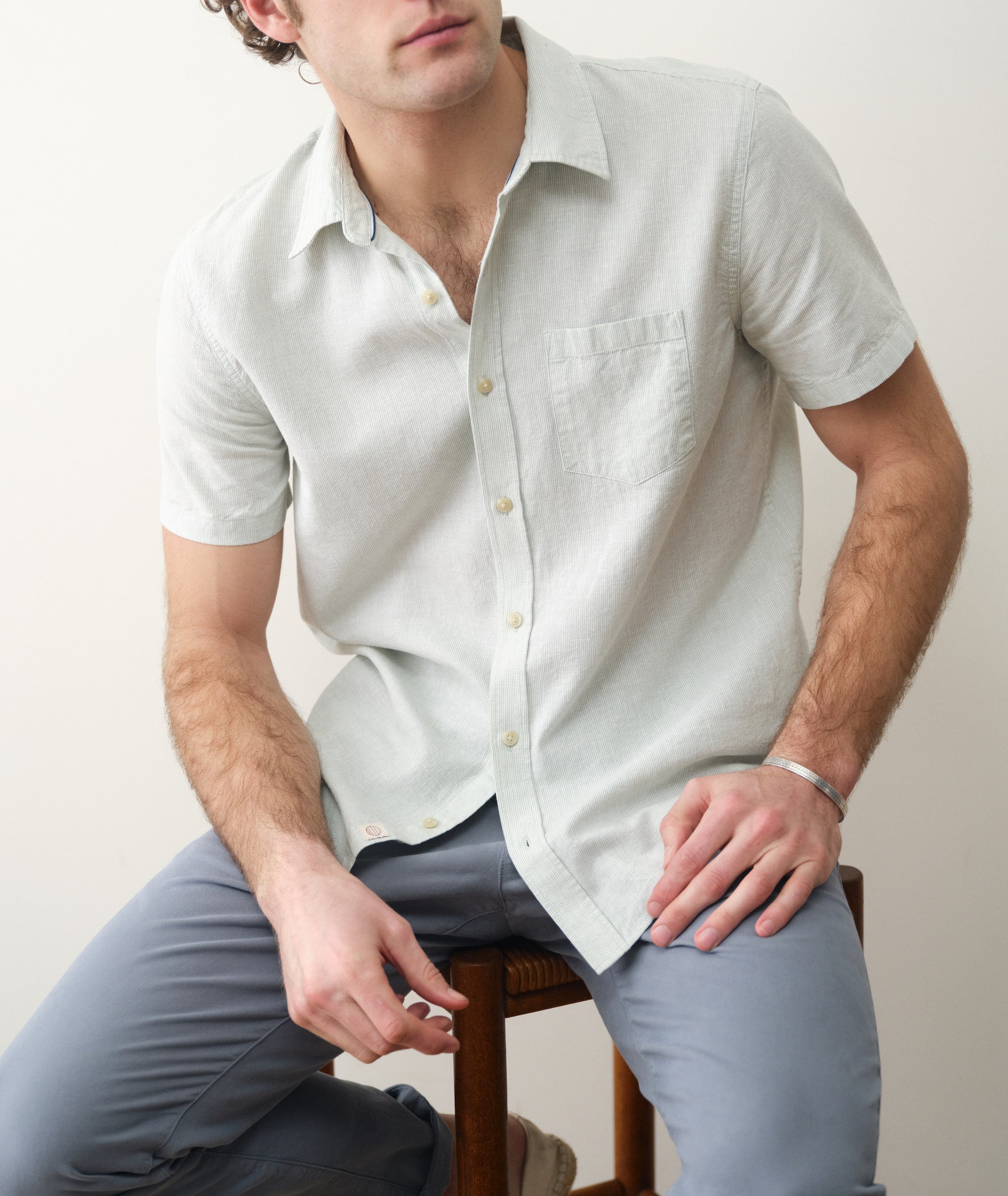 Better-Than-Linen Shirt in Iceberg Stripe